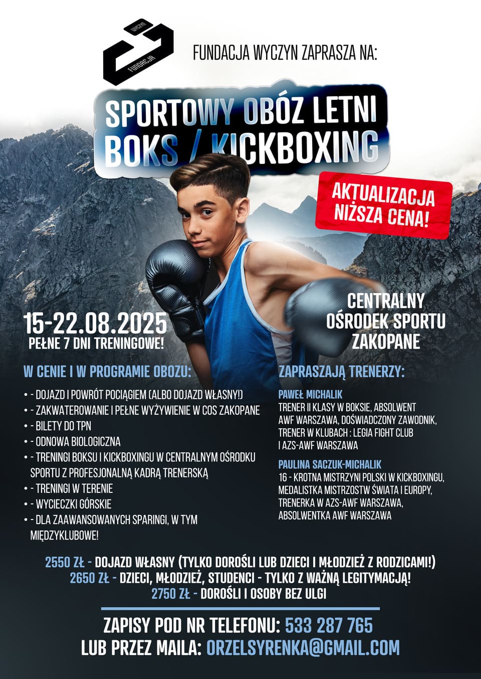 Obóz letni BOKS / KICKBOXING
